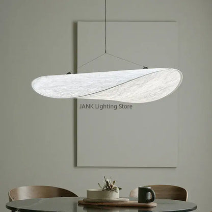 A modern white cloth cover pendant chandelier with a textured swirling design for bedroom decorbites designer cloth