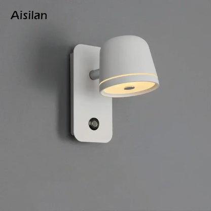 Modern white dimmable led wall sconce with sleek design and warm illumination by decorbites for bedroom spotlight use