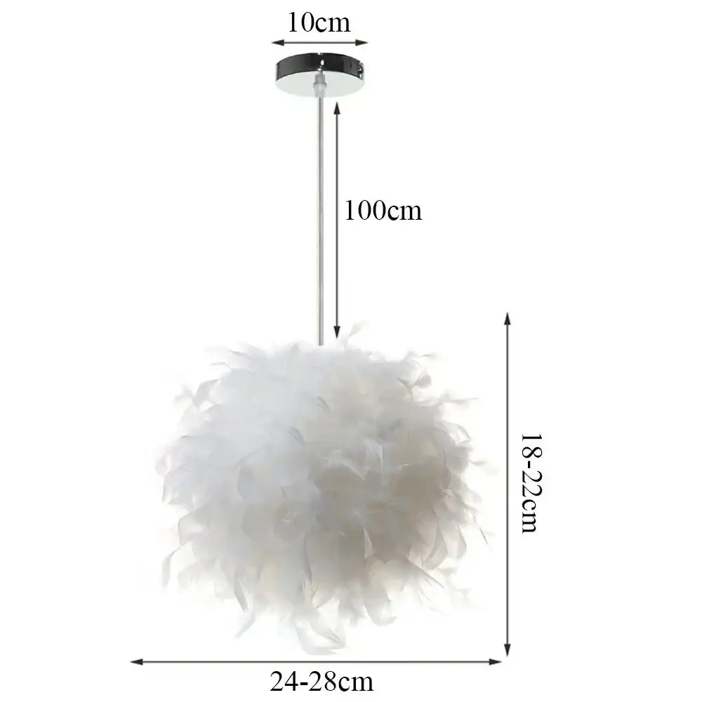 Modern white feather pendant light with sleek chrome finish ceiling mount and slender rod for bedroom lighting