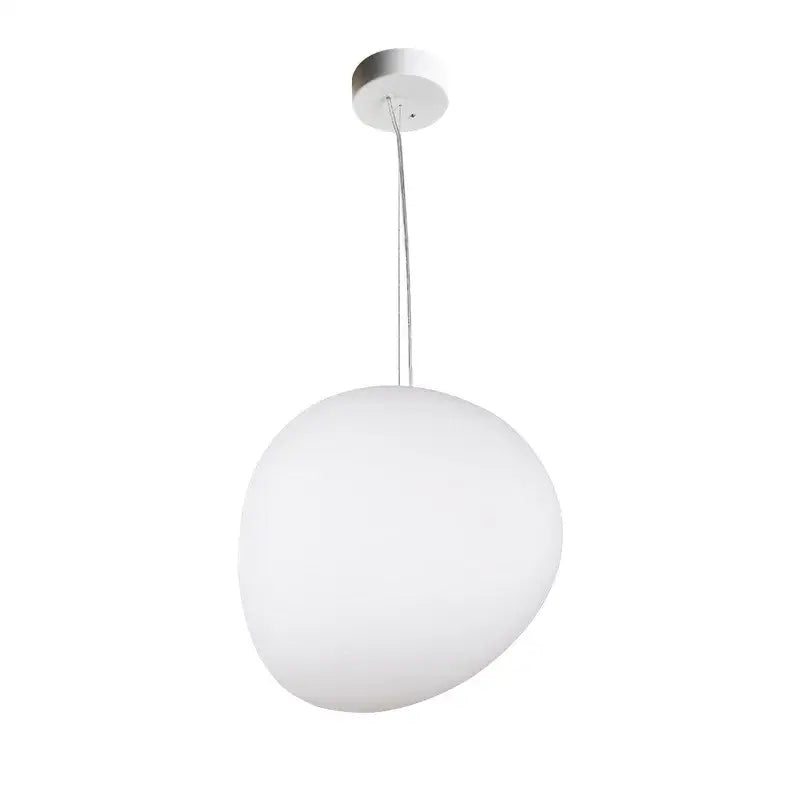 Modern white frosted glass ball led pendant light with polished chrome mount for dining room decorbites glass ball