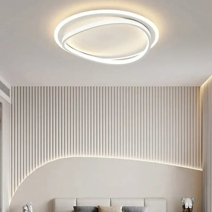 Modern white geometric square led ceiling light with layered design for living room decorbites geometric square decor