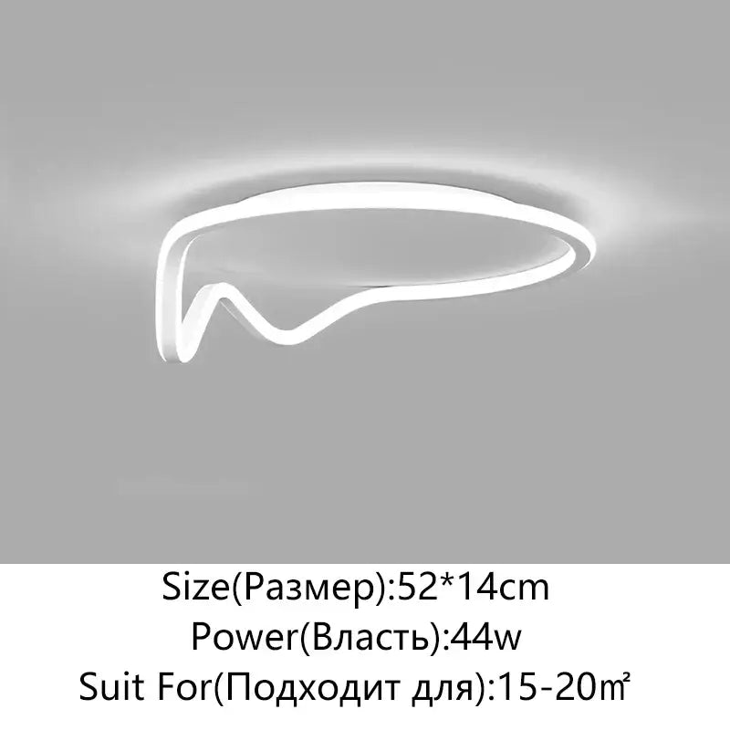 Modern white geometry round led ceiling light with sleek abstract ring design for living room decorbites geometry round