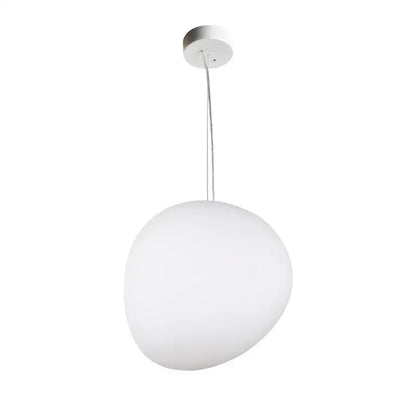Modern white frosted glass ball led pendant light with polished chrome mount for dining room decorbites glass ball design
