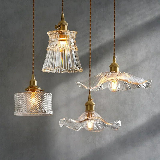 Modern White Glass Flower Pendant Light - Decorbites