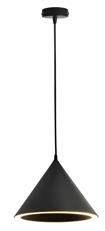 Black conical decorbites annular cone pendant lamp with warm inner glow for modern living room lighting decor