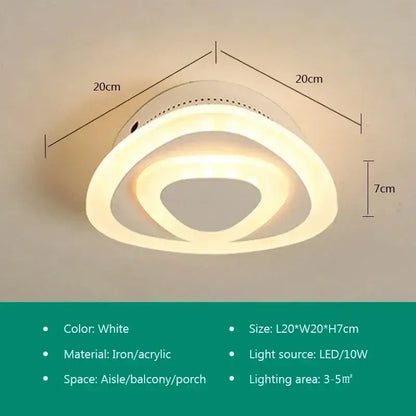 Modern white and gold iron and acrylic ceiling light with minimalist circular design decorbites led ceiling lamp