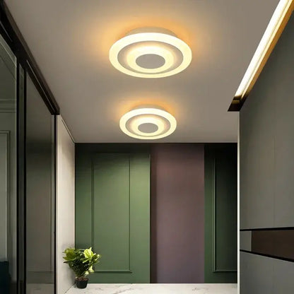 Modern white and gold decorbites led ceiling light with circular lamp design and warm glow for elegant ceiling lighting