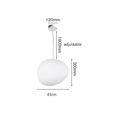 Modern white gregg glass suspension pendant light with a rounded glass globe and adjustable silver metal chain for villa staircase decorbites gregg glass
