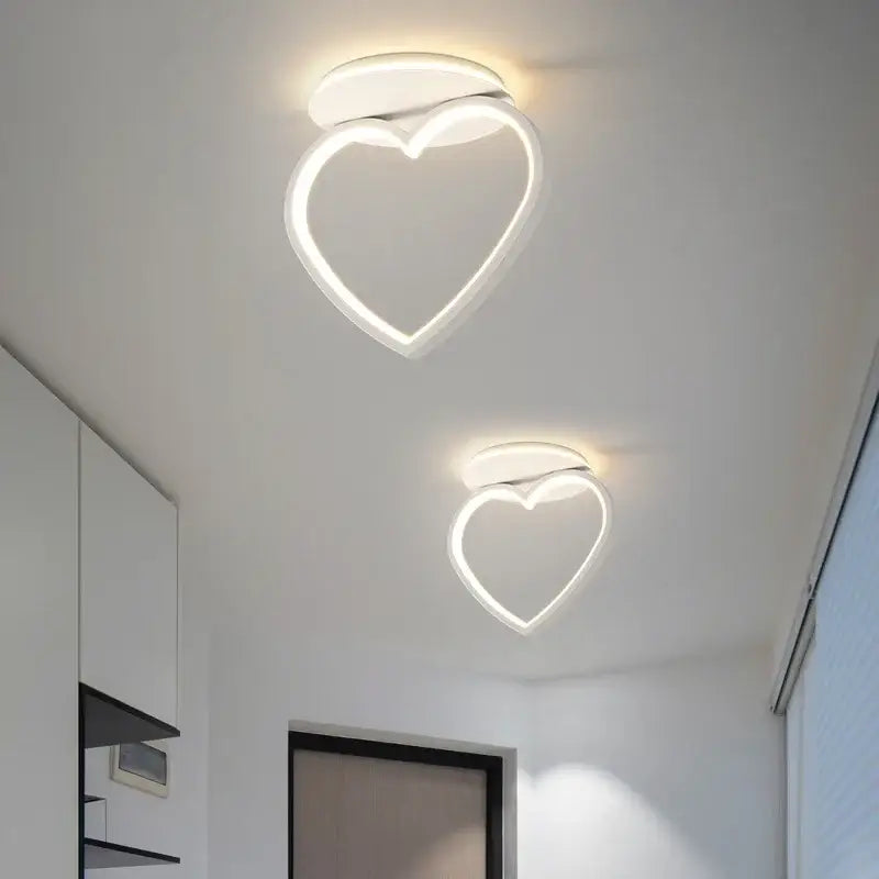Modern white heart ceiling light with led design for bedroom featuring sleek decorbites heart ceiling fixture
