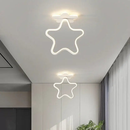 Modern white heart ceiling light led fixture with star-shaped design for bedroom decorbites heart ceiling lighting