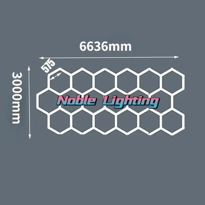 Modern white hexagon ceiling light decorbites hexagon ceiling panel 6636mm wide 3000mm tall honeycomb design