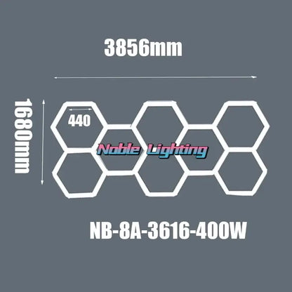 Modern white hexagon ceiling light by noble lighting with honeycomb design for garage decorbites hexagon ceiling use