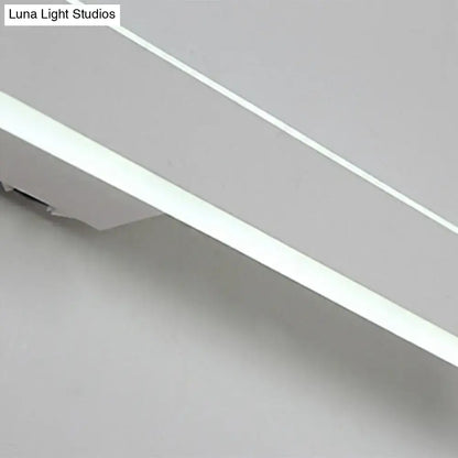 Modern white led wall light with sleek minimalist design as a bathroom mirror fixture illuminating the space