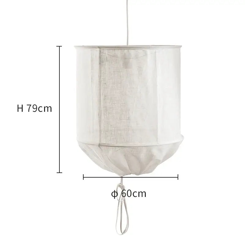 Modern white linen cotton pendant lamp with textured fabric and pleated bottom for kitchen island lighting decorbites linen cotton