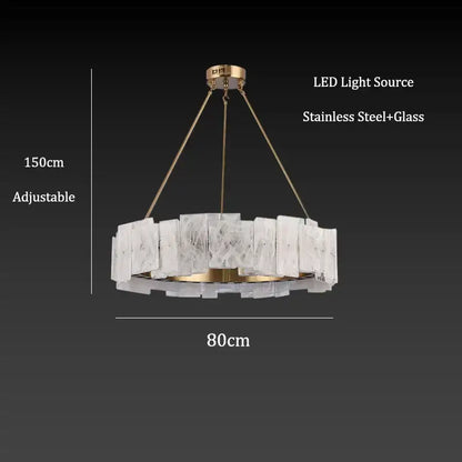 Modern white marble and gold cloud mist glass pendant lights with frosted panels and brass frame for dining room decorbites cloud mist
