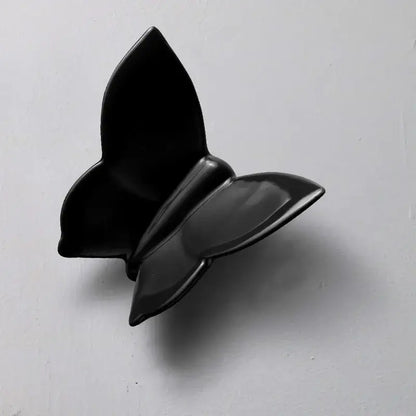 Black glossy ceramic butterfly wall mount decorbites butterfly wall modern 3d art for kids room decor