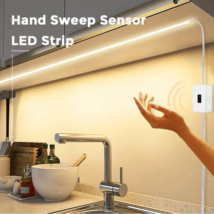 Modern white rectangular decorbites cob led night light with hand sensor for smart kitchen illumination