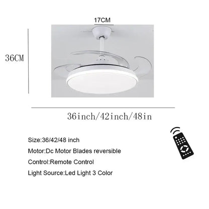Modern white remote control ceiling fan with integrated led light and reversible blades for bedroom decorbites ceiling fans