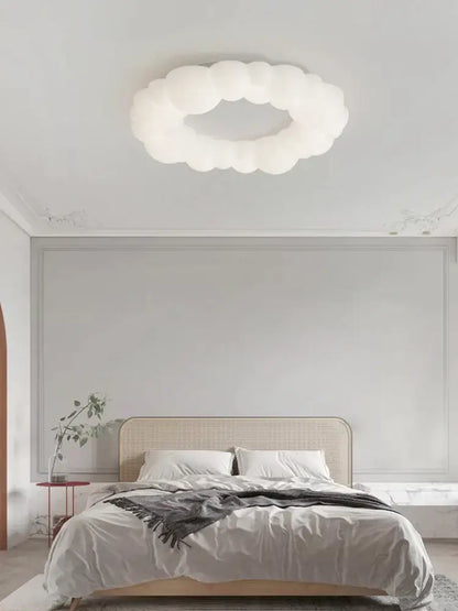 Modern white sculptural cloud ceiling lamp with a soft design ideal for decorbites cloud living room decor