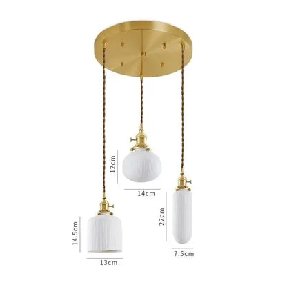 Modern white textured glass ceramic led pendant light with gold-toned fixture and twisted bronze cords for kitchen decorbites ceramic led pendant