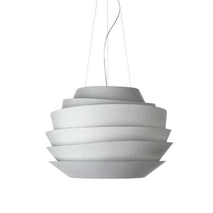 Modern white tiered industrial iron art pendant lights with concentric circular shades for kitchen decorbites decor
