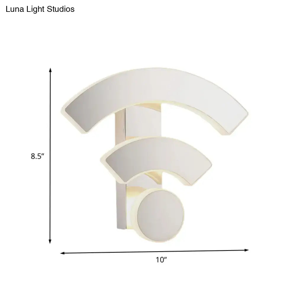 Modern white wifi led wall lamp sconce light with sleek minimalist design compatible with 220v-240v 110v-120v