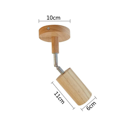 Modern wood 4-light led ceiling lamp with a natural wood finish and chrome joints for kitchen track lighting decorbites led ceiling