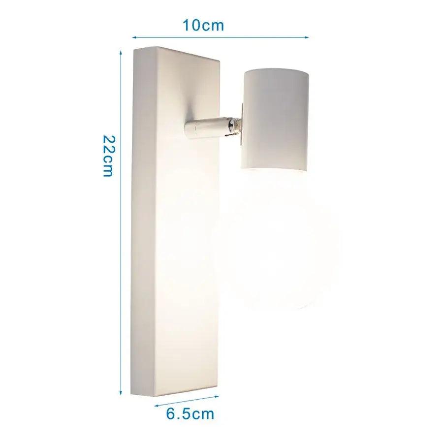 Modern white cylindrical wall sconce with metal base for bedroom aisle decorbites led wood wall lighting
