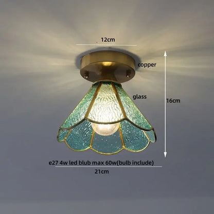 Modern wood and copper led ceiling light with adjustable teal glass panels and copper base for bedroom decorbites cube wood copper