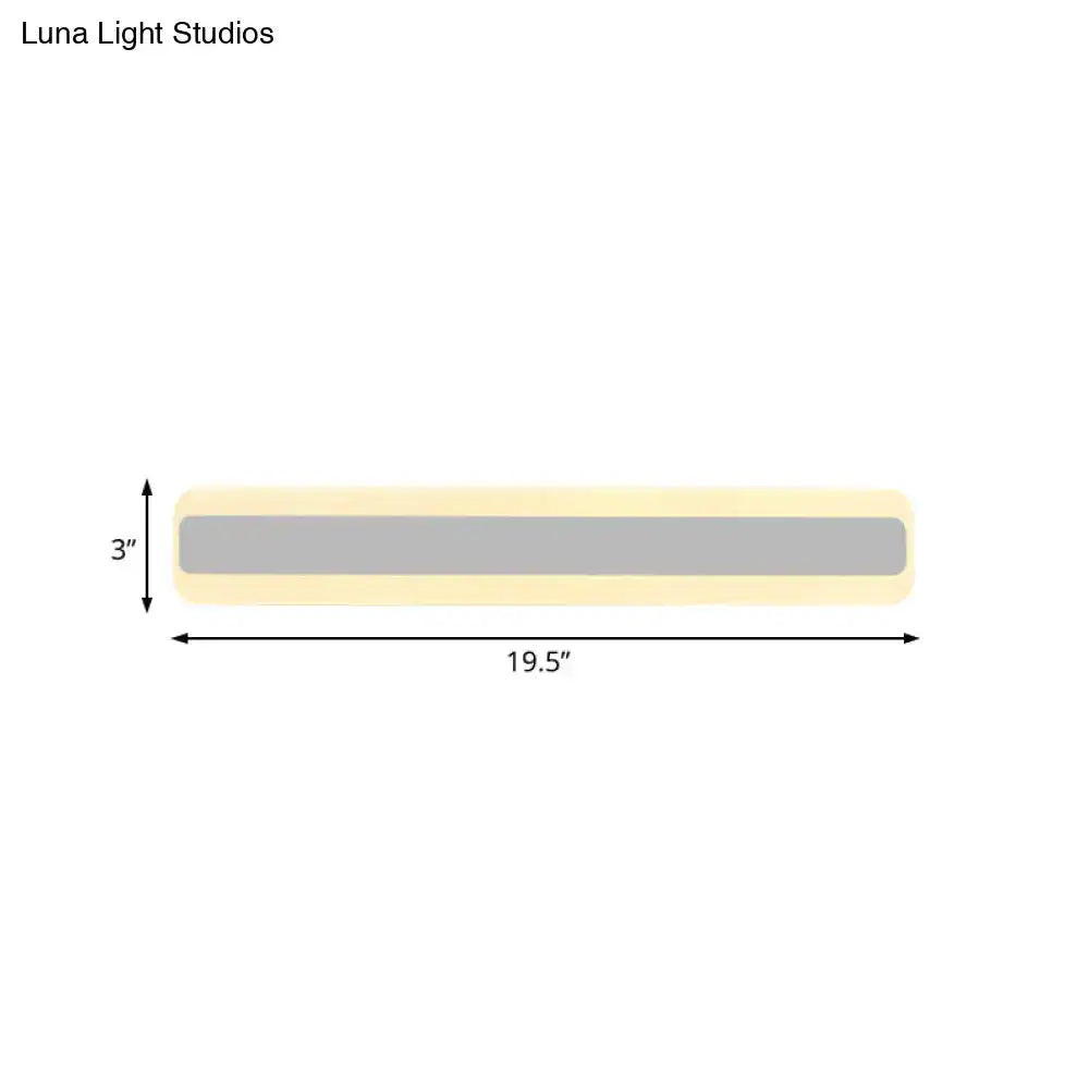 Modern yellow and gray led white light strip bathroom vanity fixture with sleek rectangular design and soft yellow casing