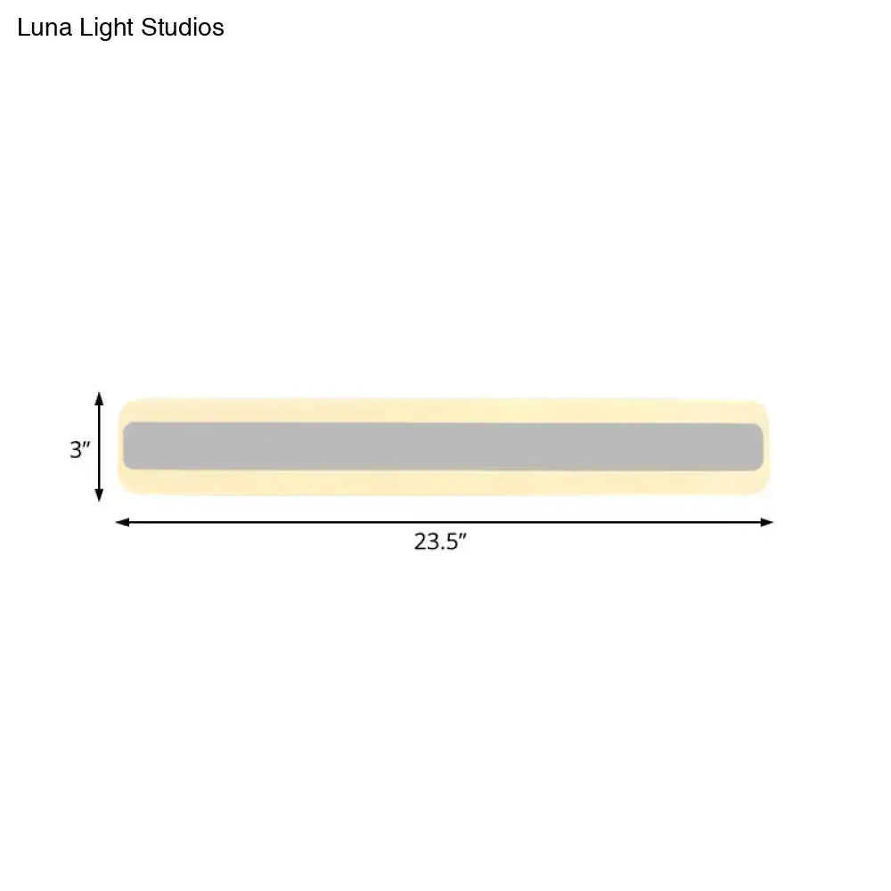 Modern yellow and gray led white light strip bathroom vanity fixture with soft yellow casing and gray illuminated panel
