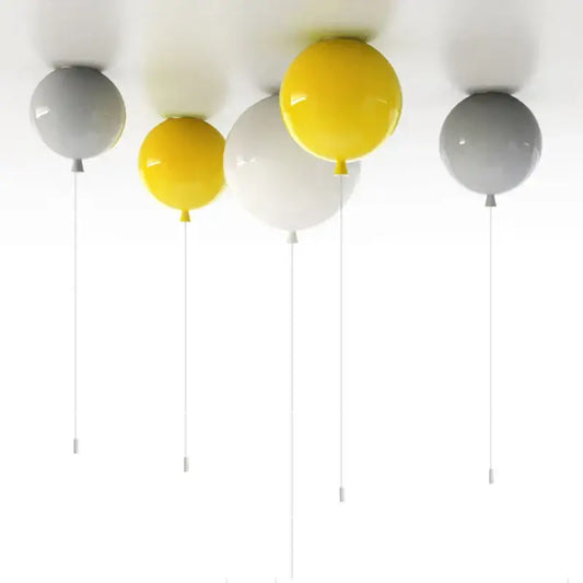 A modern yellow white and gray balloon light fixture decorbites d200mm balloon light for bedroom and living room decor