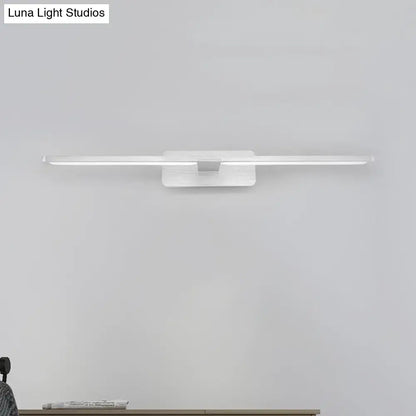 Minimalist white led metal wall sconce lamp with sleek modern design for living room lighting