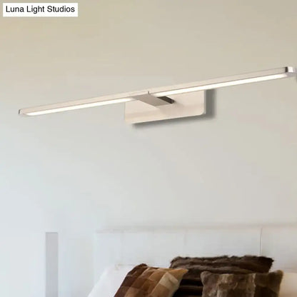 Modern chrome-finished metal wall sconce with sleek rectangular design for living room led wall sconce lamp lighting
