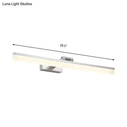 Modernist wall light with silver finish crystal led detail and warm white illumination for bedroom vanity sconce