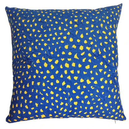 Blue cushion with vibrant yellow leopard spot pattern decorbites cotton pumpkin pillowcase for living room decor