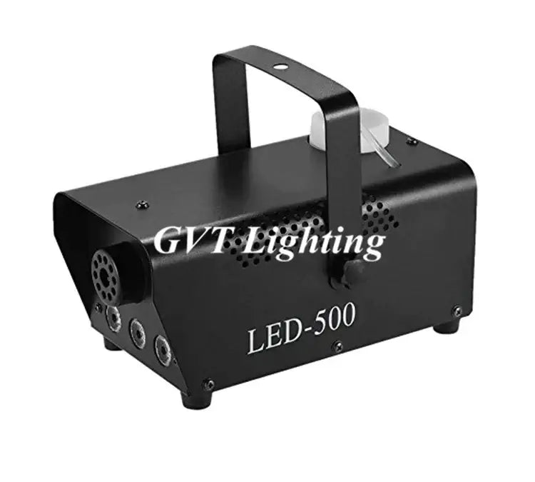 Black gvt lighting led-500 mini stage smoke machine with sturdy handle and perforated side panels for living room parties