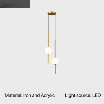 Nordic Acrylic Globe Pendant Light in Black or Gold - Decorbites