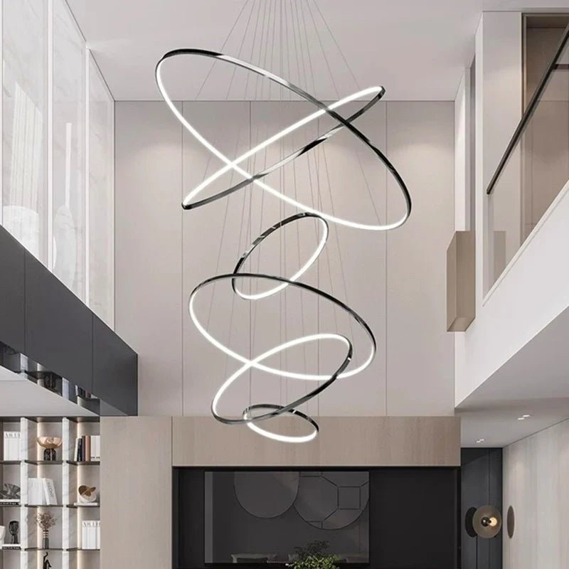 Nordic Acrylic Iron LED Pendant Light Chandelier - Decorbites