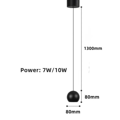 Nordic Ball Pendant Light in Black or White Aluminum - Decorbites
