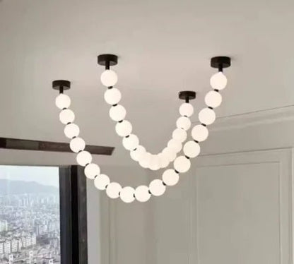 Nordic Beaded Alloy Pendant Light - Decorbites