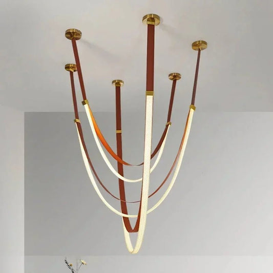 Nordic Belt Pendant Light in Black or Orange - Decorbites
