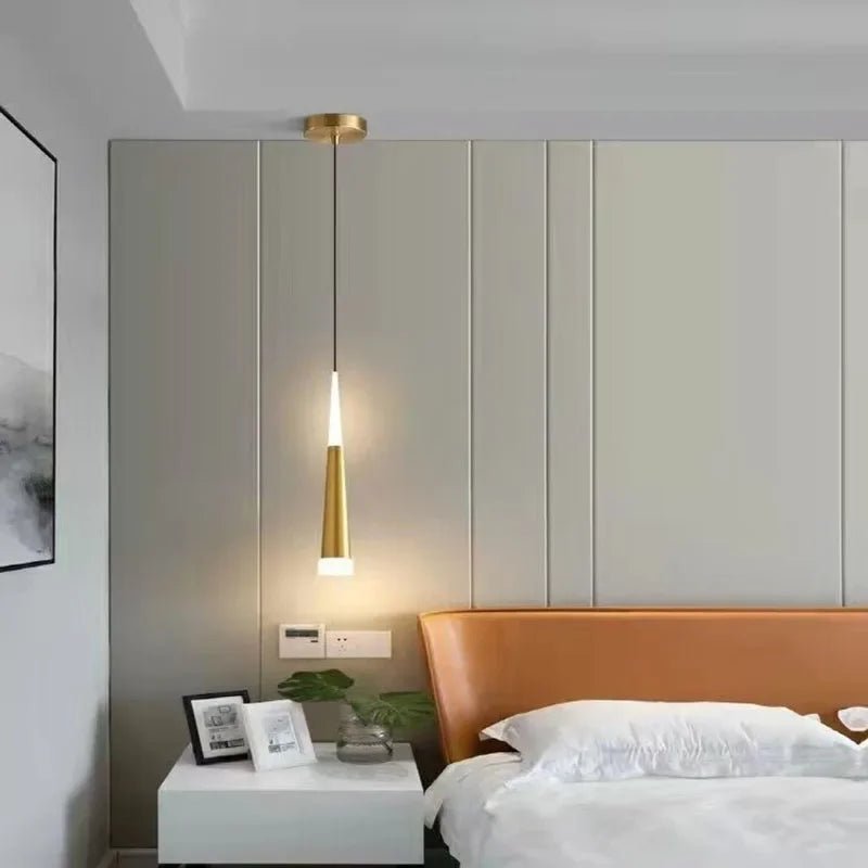 Nordic Black and Gold Aluminum Cord Pendant Light - Decorbites