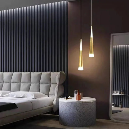 Nordic Black and Gold Aluminum Cord Pendant Light - Decorbites