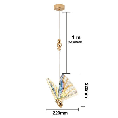 Nordic Butterfly Pendant Light With Iron And Acrylic - Decorbites