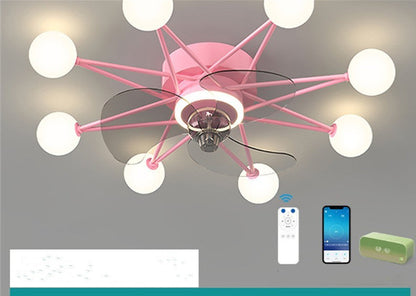 Nordische Deckenventilator-Lichter Wohnzimmer Esszimmer voller Sterne