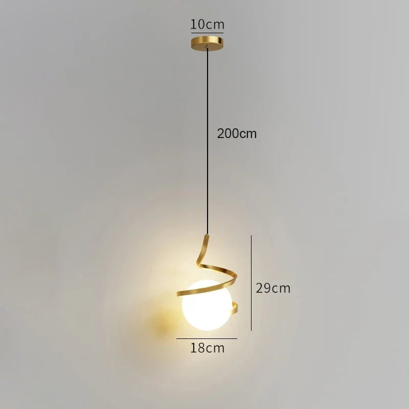 Nordic Glass Ball Pendant Light in Iron Finish - Decorbites