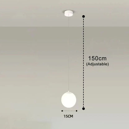 Nordic Glass Pendant Light With Brass or Black Finish - Decorbites