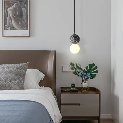 Nordic Glass Pendant Light With Iron Finish