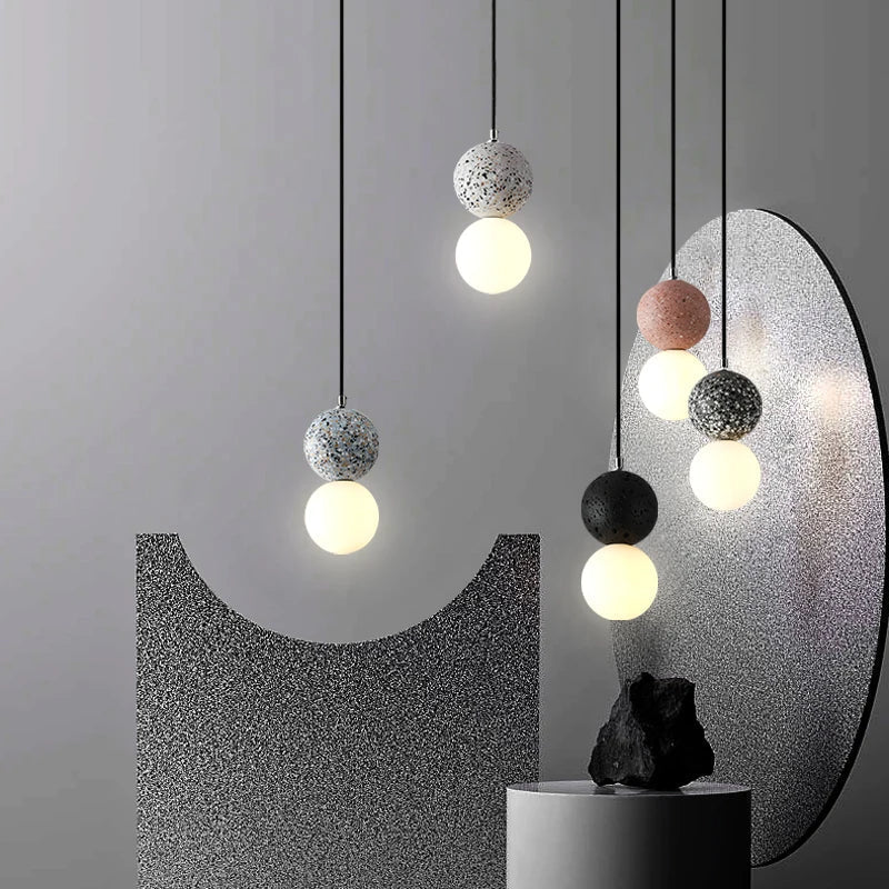 Nordic Glass Pendant Light With Iron Finish - Decorbites